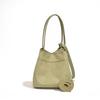 Large capacity fashion texture simple shoulder messenger bag women's 2025 spring new versatile bucket bag tide