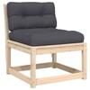 VidaXL Salon de Jardin avec Coussins 5 pcs, Canapés de Patio, Ensemble de Meubles, Mobilier de Terrasse Extérieur, Bois de 3216975