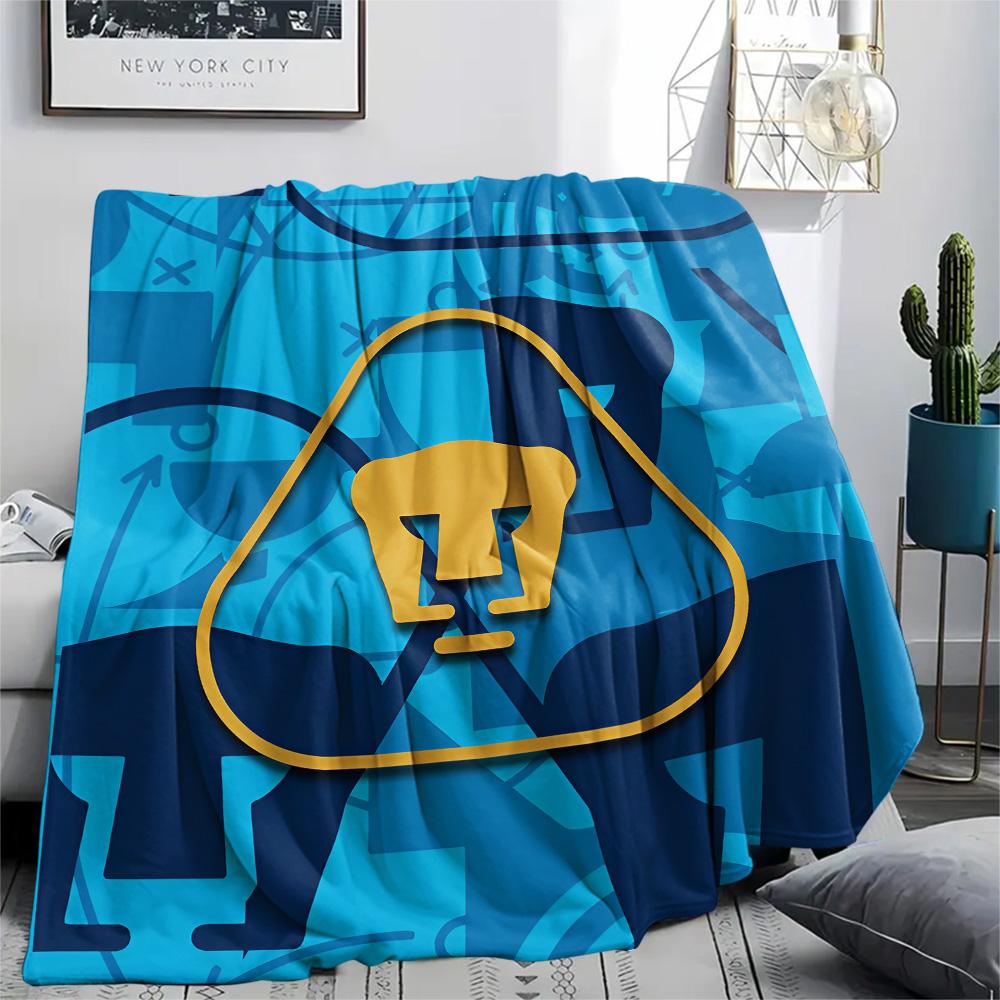 Pumas UNAM Print Flannel Blanket, High quality Comfortable for All Seasons, Home Decor, Warmth and Comfort, Perfect for Christmas Gifts