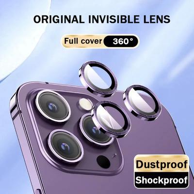 Camera Lens Protection Glass for IPhone 16 15 14 13 12 11 Pro Max Lens Metal Ring Protector IPhone 13Mini 16 Pro Max Film