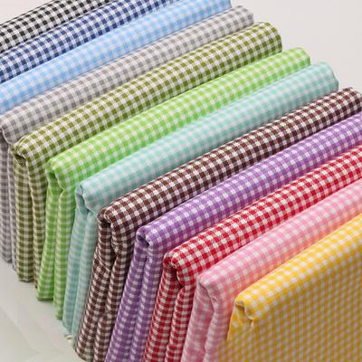 160cm*50cm Customized 3mm Cotton Small Plaid Fabric Yarn-Dyed Chaoyangge Doll Clothes Handmade Fabric DIY Fabric