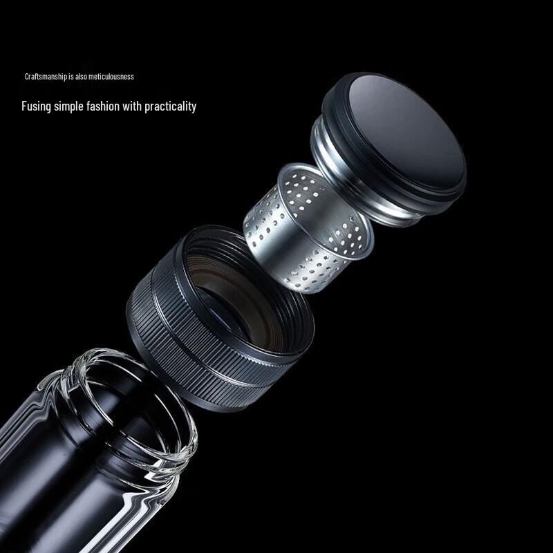 BVGMAV Double-Wall Tea Infuser Glass Bottle