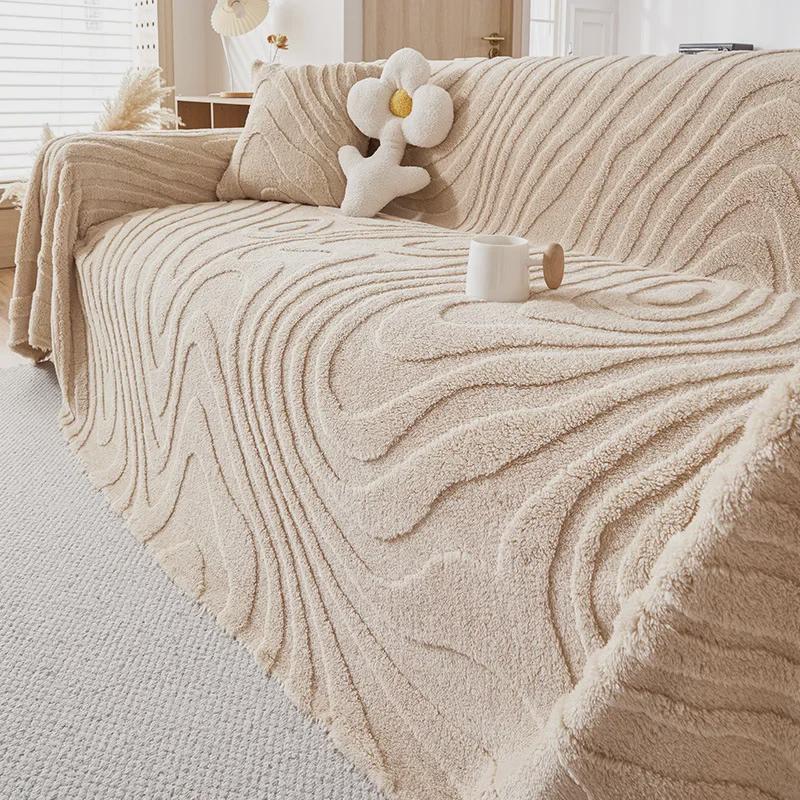 "Nordic Plush Sofa Cushion Cover - Luxurious Autumn/Winter Design"