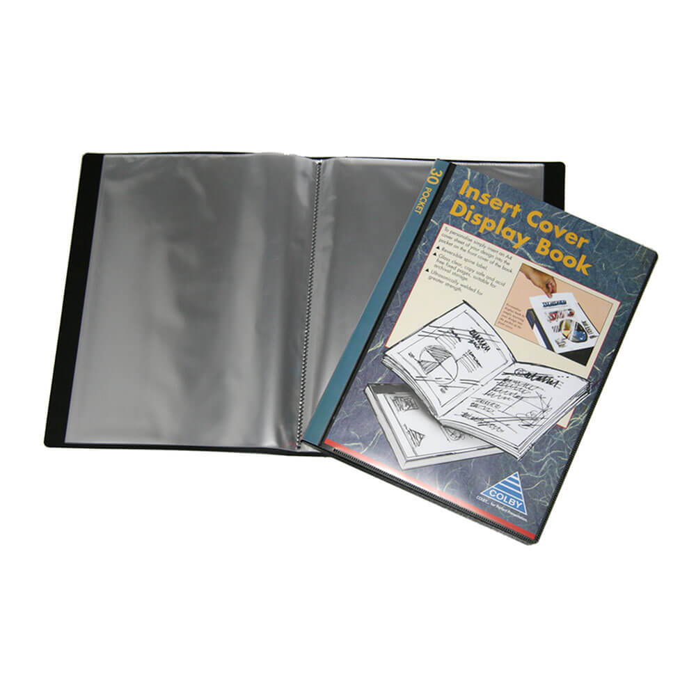 Colby Präsentationsmappe A4 Schwarz (30 Seiten)