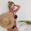 Summer Shell Strap Straw Hat Beach Korean Seaside Large Brim Outdoor Sun Protection Sun Hat Bohemia Vacation Foldable Straw Hat