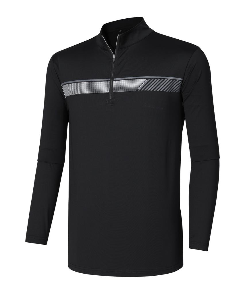EZBUY Men'S Mark Pro Functional Long Sleeve Zip-Up T-Shirt 5 Colors (Type B)
