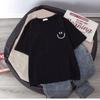 Summer Smiling Face Print Children's T-shirt Short-sleeved Pure Cotton Loose Basic Versatile Base Cool Simple Kid Girl Tees Tops