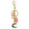 Rainbow Sun Umbrella Keychain With Metallic Finish For Fashionable Bag Decor