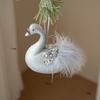 Elegant White Swan Christmas Tree Ornaments Realistic Feather Crafted Hanging Decor for Holiday Parties and Festive Home Decor