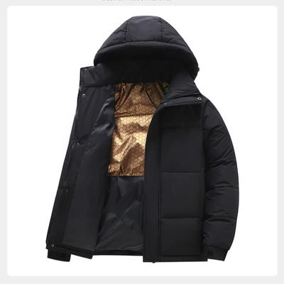 Winter neue winddichte Kapuzen-Daunenjacke für Herren, lässig, dicke warme Kleidung