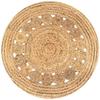 VidaXL Jute Rug Braided Design 90 Cm Round