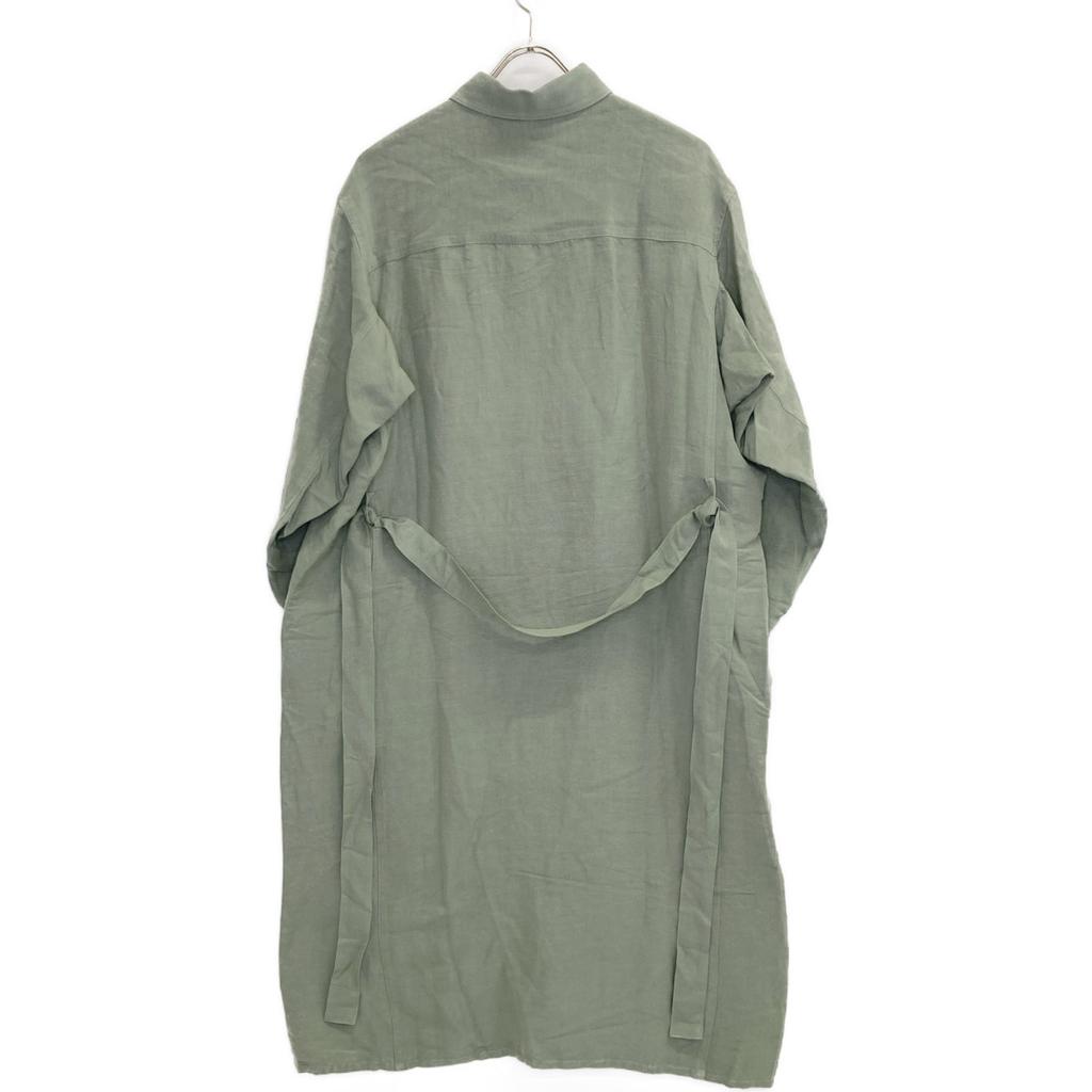 TRADITIONAL WEATHERWEAR Green X IENA Special Order WAIST BELT LONG SHIRT Linen Rayon Belted Long Shirt Dress Dress S khakiUsed
