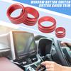 A ABSOPRO AC Volume 4WD Switch Knob Cover Aluminum Alloy 5pcs Red