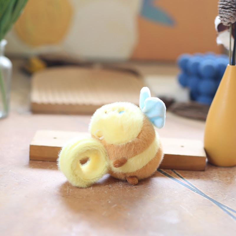 

Милая милая маленькая пчелка шлепок круг плюшевая игрушка кукла мультфильм может двигаться тряпичные куклы с крыльями 15cm