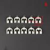 10Pcs Plastic Flexible Curtain Wheel Rollers Rail Hanging Hook Ring Slider