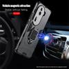 KEYSION Stoßfeste Armor-Hülle für OPPO Reno11 11 Pro 5G Weiches Silikon+PC Metallringständer Handy-Rückseite für OPPO Reno 11 5G