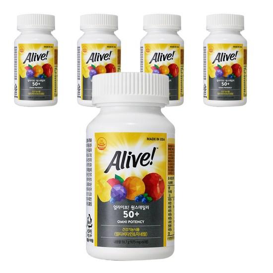 

Alive Once Daily Multivitamin 50+, 60 tablets, 5 units,Korean health food