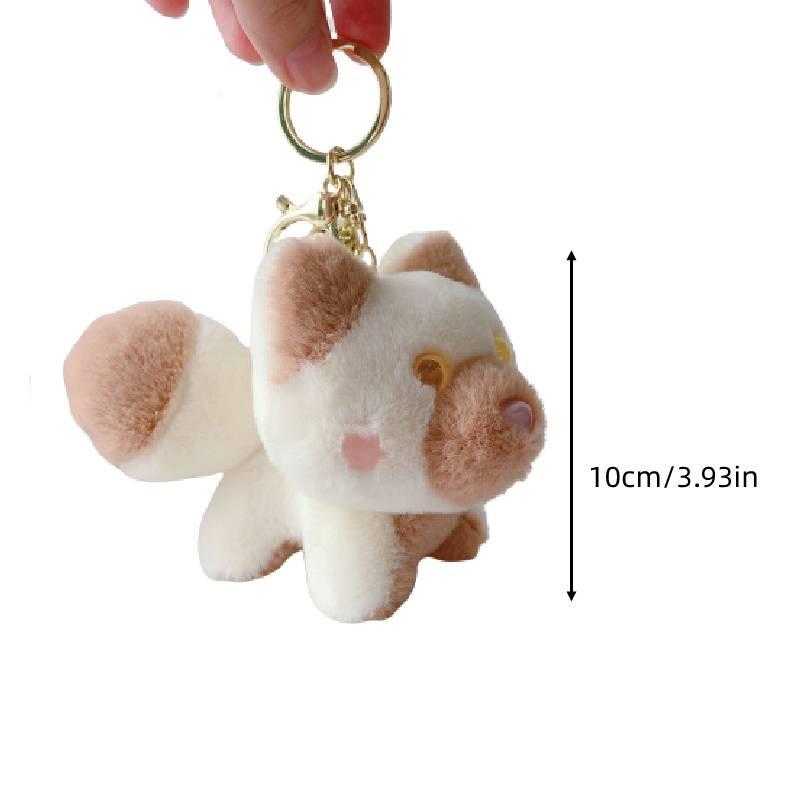 Porte-clés en peluche Lapin Thé au Lait avec un matériau en peluche courte pour cadeau d'adolescent