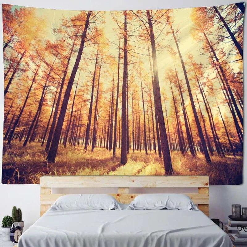 Large Tapestry Nature Landscape Forest Wall Hanging Room Decoration Bohemian Bedroom Living Room Wall Decoration