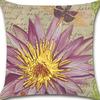 Retro Plant Floral Print Linen Pillow Case Home Living Room Sofa Car Cushion Pillow