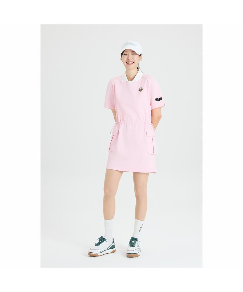 Goldeunbeeo (W) Pique Polo Collar One-Piece G5Uam26231Pix