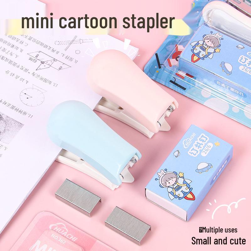 Mini Cartoon Stapler Set - Cute Student Multifunctional Stapler for Binding Exam Papers