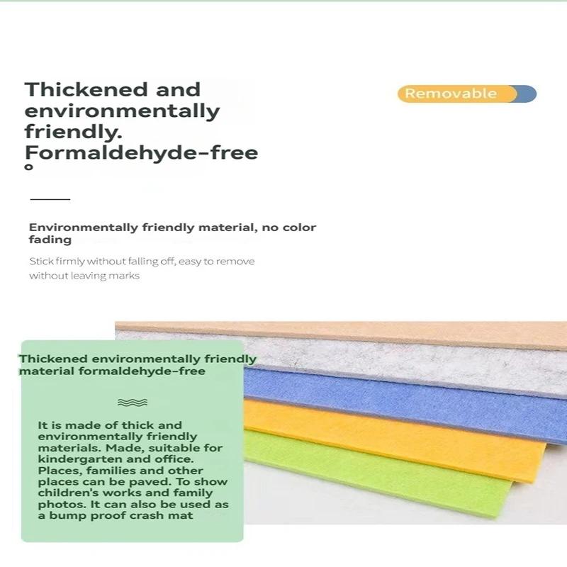 Filz Wandaufkleber Schularbeiten Ausstellung Pinnwand Büro Fotowand Heim Wohnzimmer TV Hintergrundwand Dekoration