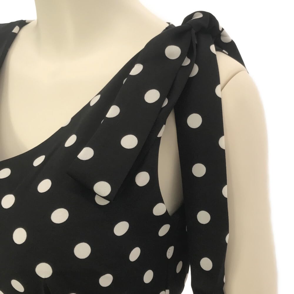 GRAXIA Cabaret Mini Hostess Polka Dot Size L Dress, Dress, Flared, A-Line, Sleeveless, Dress, Print, Ribbon, Women's, White,
