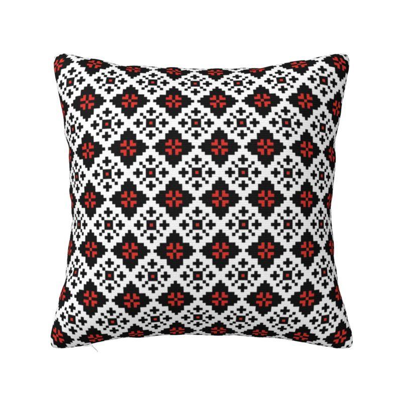Custom Modern Ukraine Vyshyvanka Embroidery Cushion Cover Soft Bohemian Geometric Pillow Case Living Room Decoration