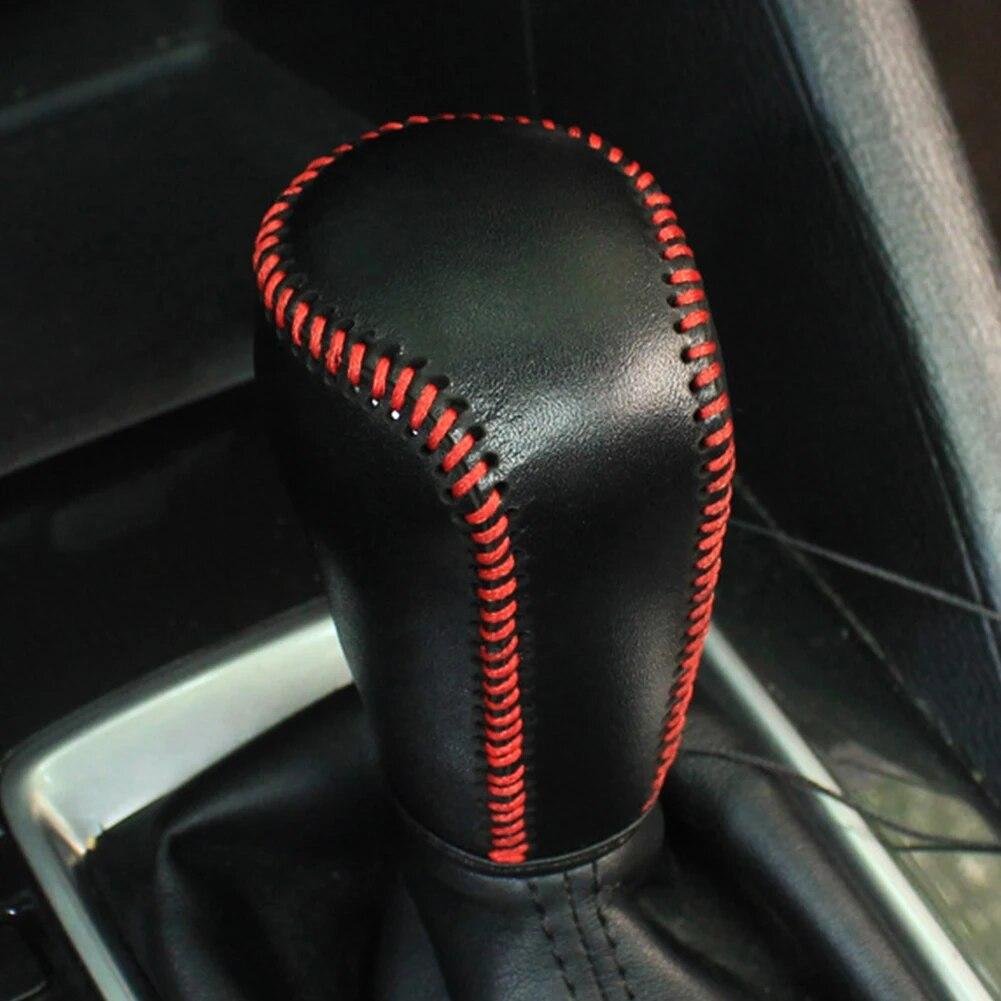 Auto Leder Schalthebelknauf Abdeckung für Mazda 3 Axela Atenza CX-5 CX3 CX-3 CX5 2015- AT Schaltkopf Manschetten Handbremsabdeckungen