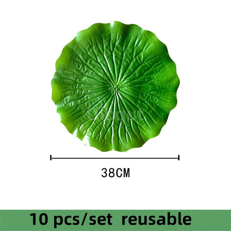 10 pcs set reusable Banana lotus leaf Leaf Placemats Table Decoration Heat Resistant Coasters Faux Pad Dining steak plate Mats