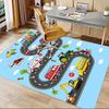 1PC Transportation Vehicle Extra Large Non-Slip Floor Carpet, Office, Family, Bedroom, Studio - Large Area Rug Indoor Rugs, Vibrant Colors-W226