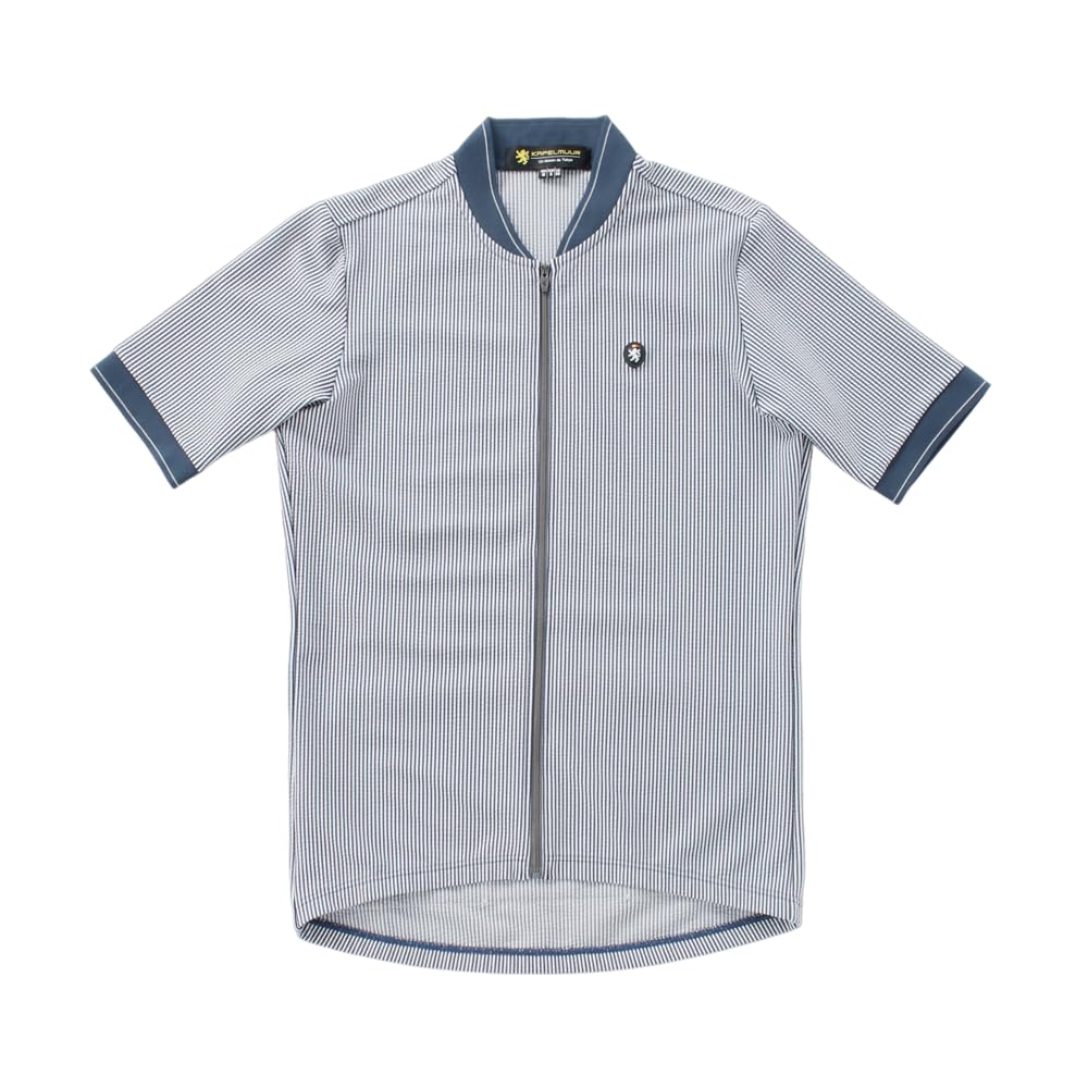 

Kapelmuur Short Sleeve Cycling Jersey, Seersucker Stretch Rib Jersey, Navy, Size S