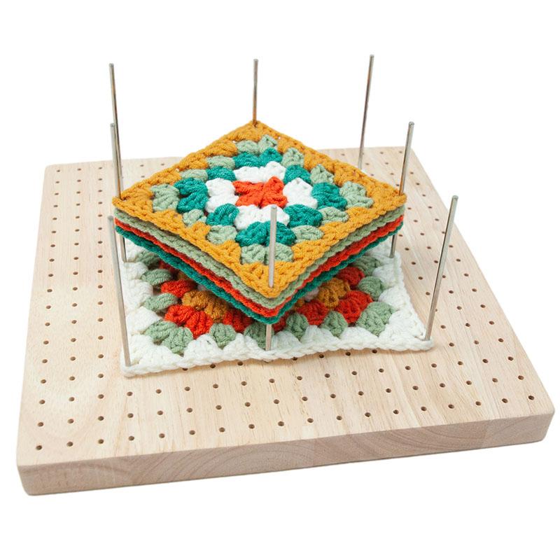 Wooden Blocking Board Granny Square Crochet Board Crafting With 324 Small Holes Blocking Mat Blocking Board For Knitting Crochet