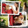 Dog Pram, Pet Stroller with Reflective Strips, Foldable Cat Stroller with 360 Degrees Swivel Wheels, Red