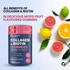 Carbamide Forte Collagen Supplements for Women & Men | Collagen Gummies For Women & Men | Hair Gummies for Women Hair Growth - 60 Biotin Gummies