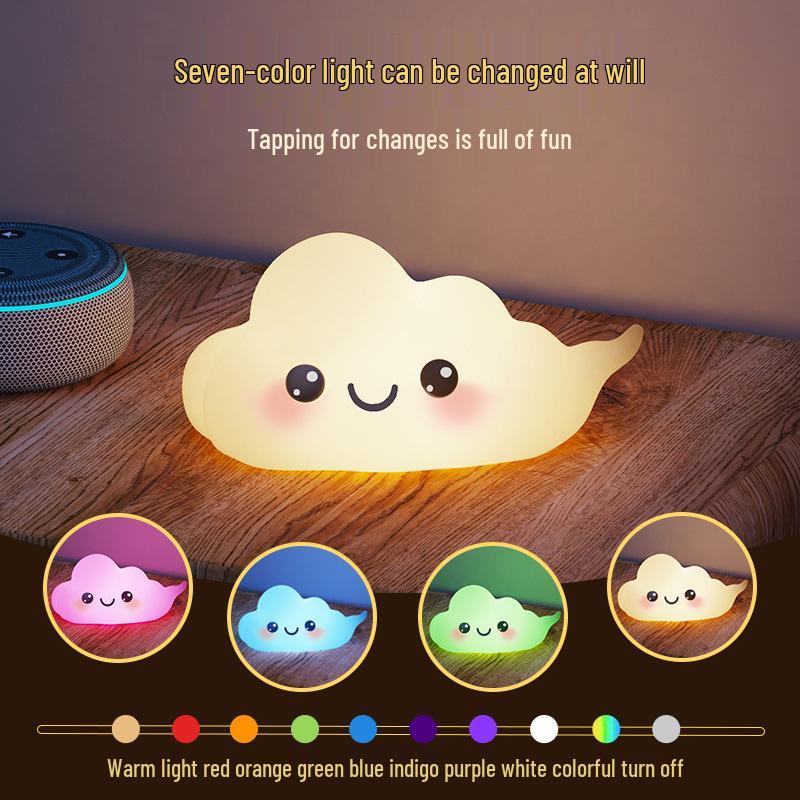 Rechargeable LED Silicone Night Light - Ambient Bedside & Desk Lamp