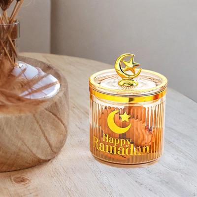 Eid Mubarak Candy Jar Food Organizer with Lid Multi-Purpose Storage Box