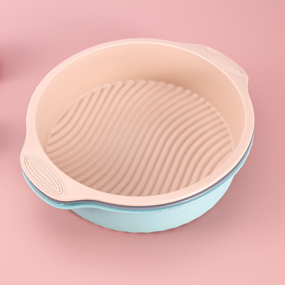 High-Temperature Silicone Cake Pan with Handles, Perfect for Baking Pizzas and Pastries in Microwave Ovens
