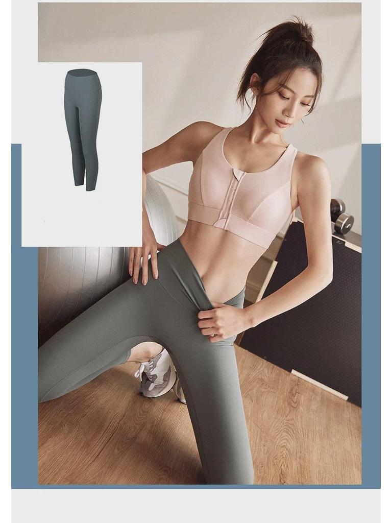 High-Impact Women's Sports Bra - Quick-Dry, Shockproof, Front Zipper, One-Piece Design, Perfect for Running & Yoga