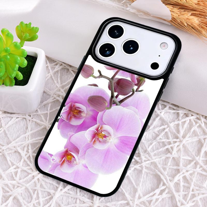 Orchid Flowers Colorful Soft Shockproof Phone Case for iPhone 17 Air 16e 15 11 12 14 13 Pro Max Cover Coque