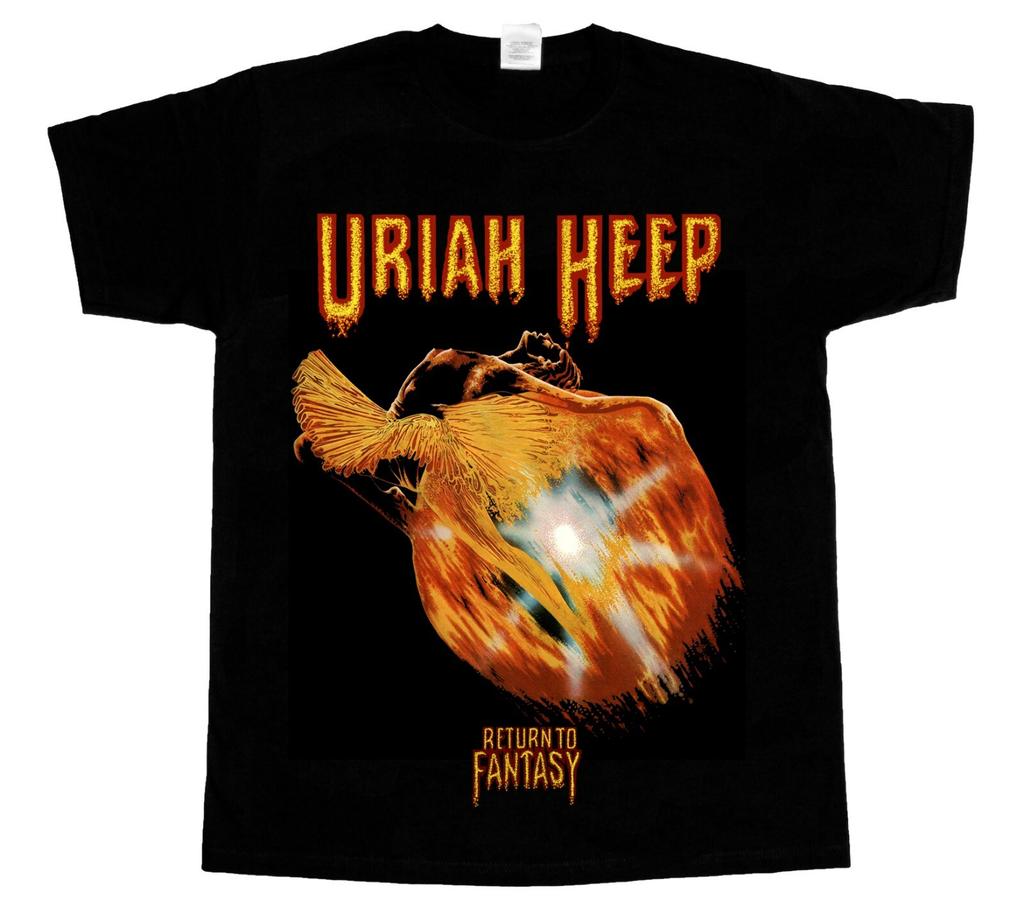 URIAH HEEP RETURN TO FANTASY'75 Kurz - Langarm neues schwarzes T-SHIRT S-4XL