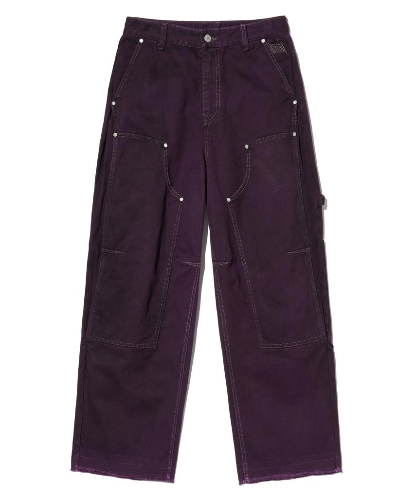 BROWNBREATH Stamp Tag Double Knee Pants - Purple