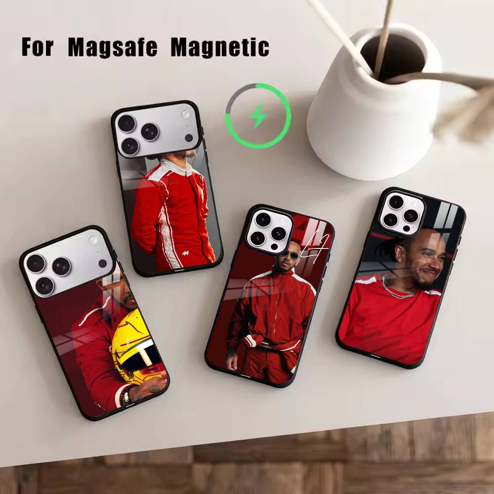 44 L-Lewis H-Hamilton Phone Case For iPhone17,16,15,14,13,12,11 Plus,Pro Magnetic with Magsafe Wireless Charging