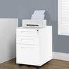 Modern White/Black File Cabinet Storage Container with 3 Drawers Office Decor