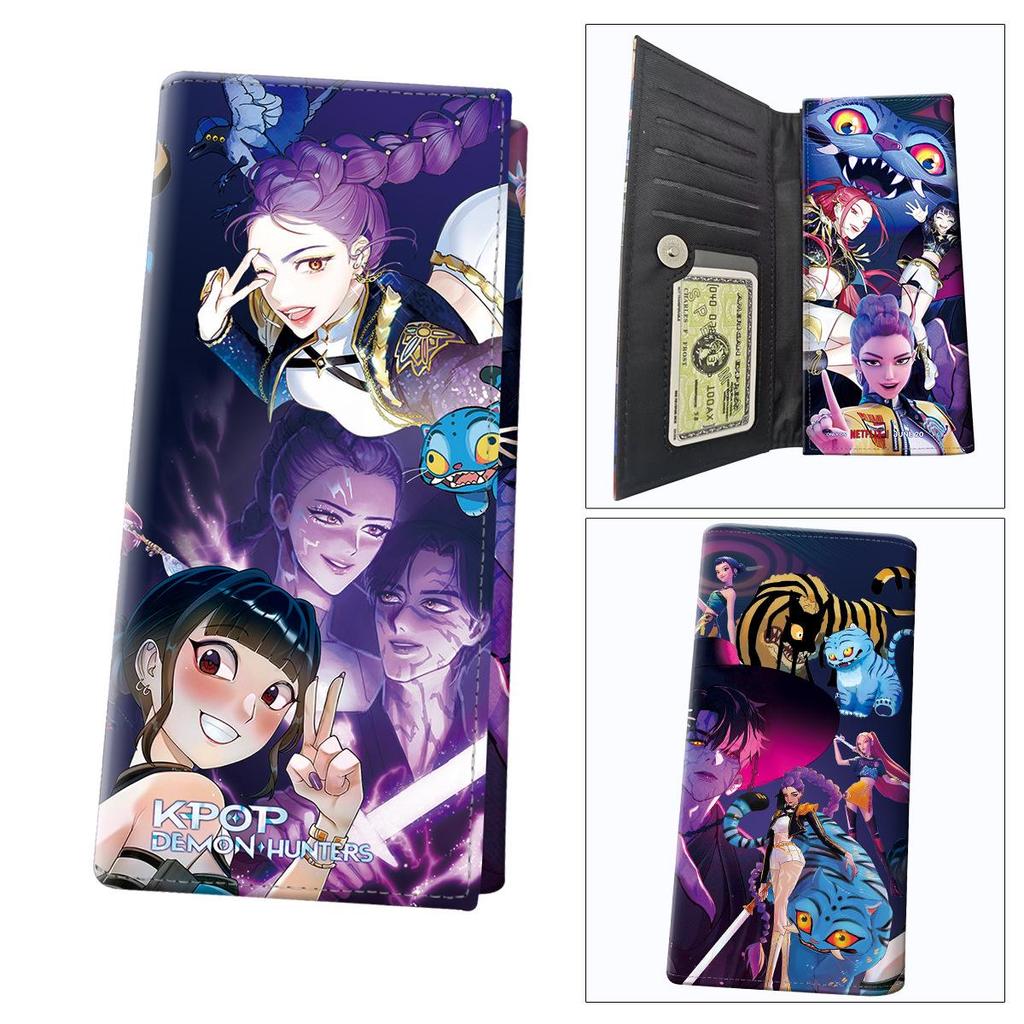 K-POP Demon Hunter Girl Group 3D Stereo Tri-fold Wallet for Students and Fans