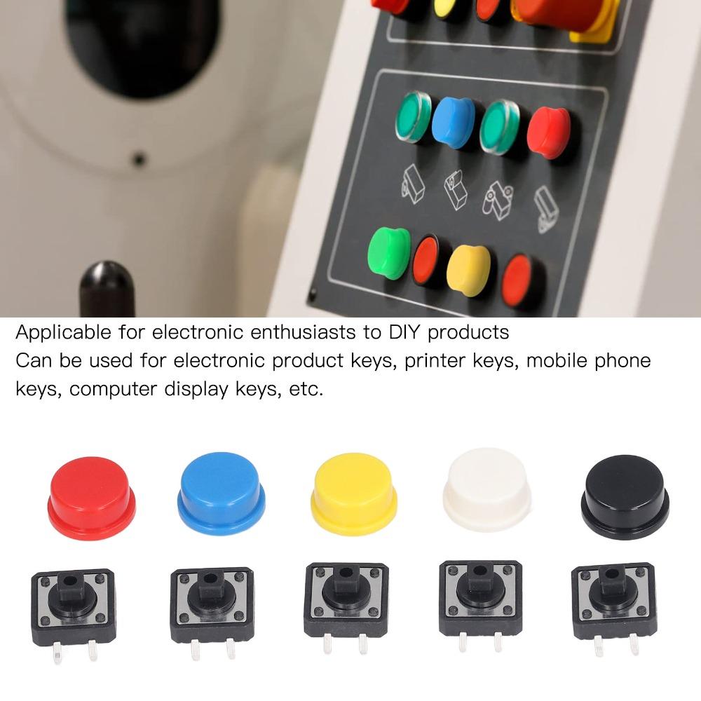 25 PCS 4 Pin SMD PCB Micro Switch Round Shape Tactile Push Button Kit  Microcontrol