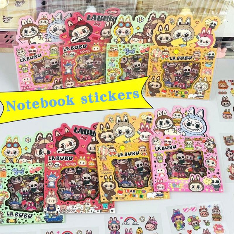 5 ks Samolepky Labubu Samolepky na studentský pohár Kawaii DIY Scrapbook Příručka Deník Estetická samolepka Školní papírnictví