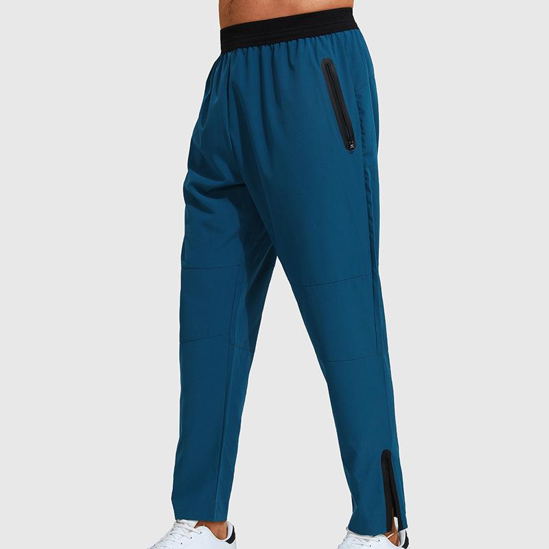 

Мужские быстросохнущие беговые брюки - молния на щиколотке, свободный крой, эластичный пояс, повседневная фитнес-одежда XXL (180-200 jin)