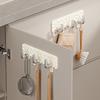 Bathroom Hanger Wall Mounted Towel Hooks Adhesive Hair Tie Hanger with 3 Hooks for Kitchen Utensils Bedroom Entryway